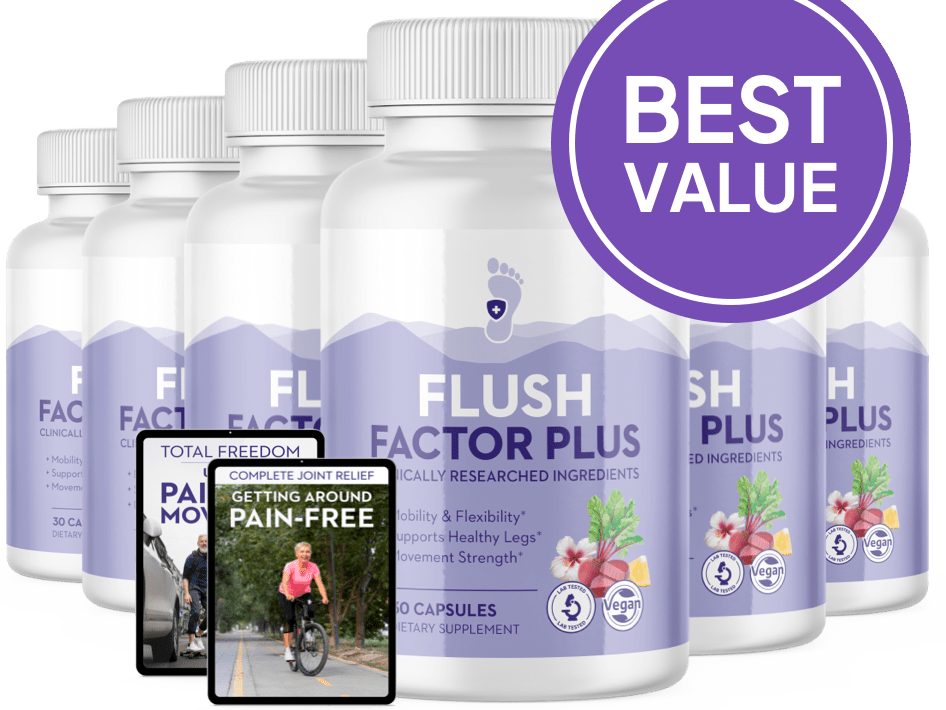 FlushFactor Plus 6bottles with 2ebooks and banner